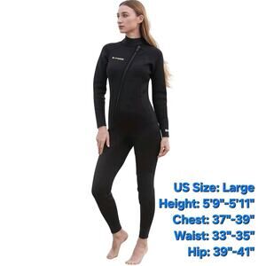 Womens Large Wetsuit, Full Length, 3mm Neoprene, Front Zipper by Layatone